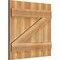 Ekena Millwork Joined Board-n-Batten Shutters w/Z-Bar, Rough Sawn Western Red Cedar, 26 7/8W x 25H, PR RBJ06Z26X025RWR - alternate 4